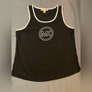 Women’s Michael Kors tank top black with white trim and accents- size Large